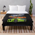 Plush Blanket Featuring Fast and Furious Movie Themes