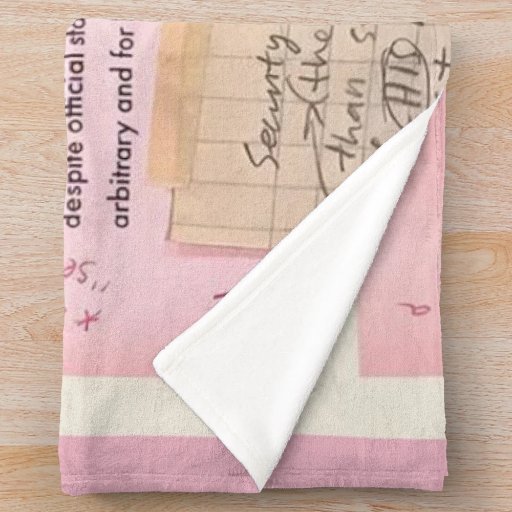 Plush blanket featuring Frances McDormand as Lucinda Krementz from the film The French Dispatch