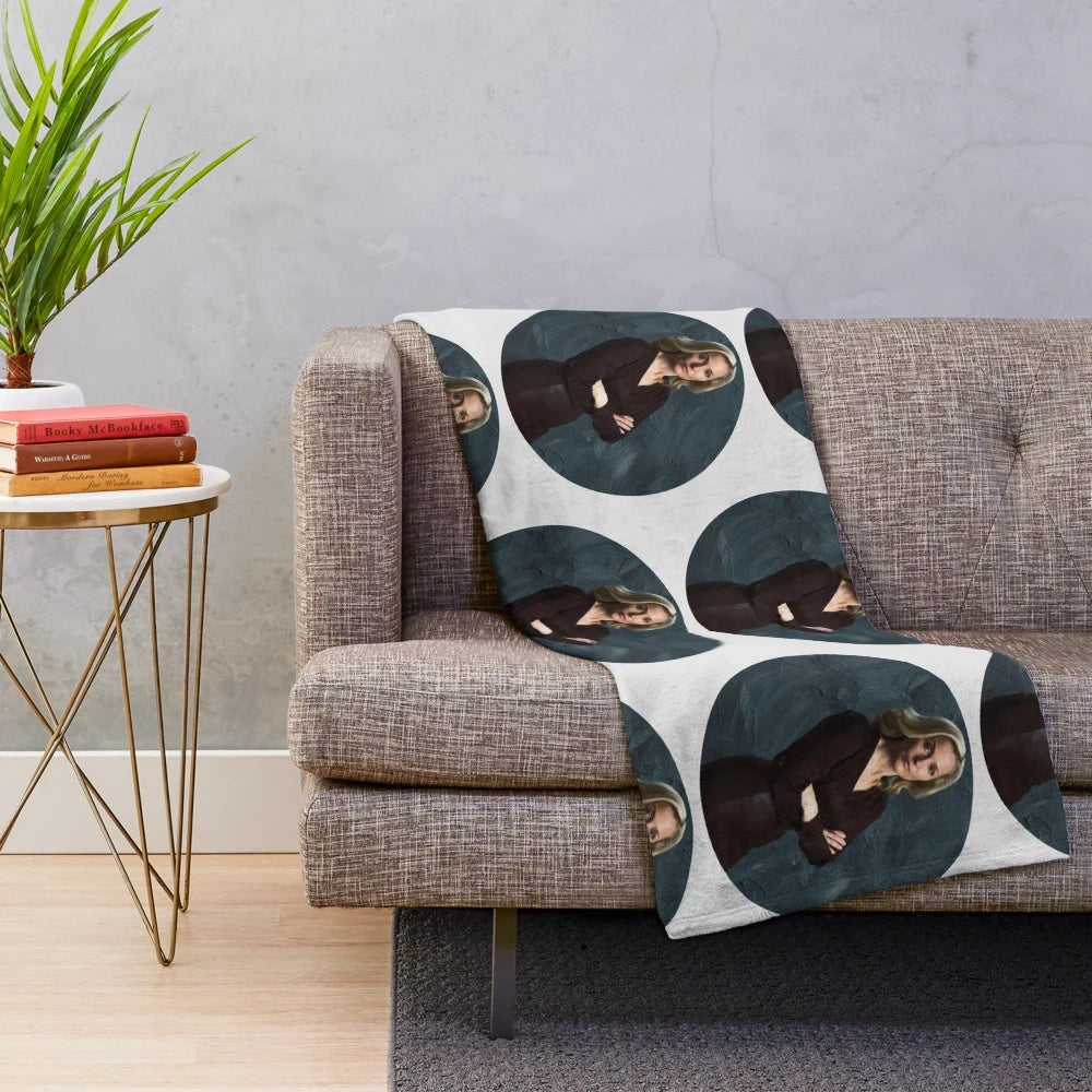 Plush blanket featuring Gillian Anderson character from The Fall TV show