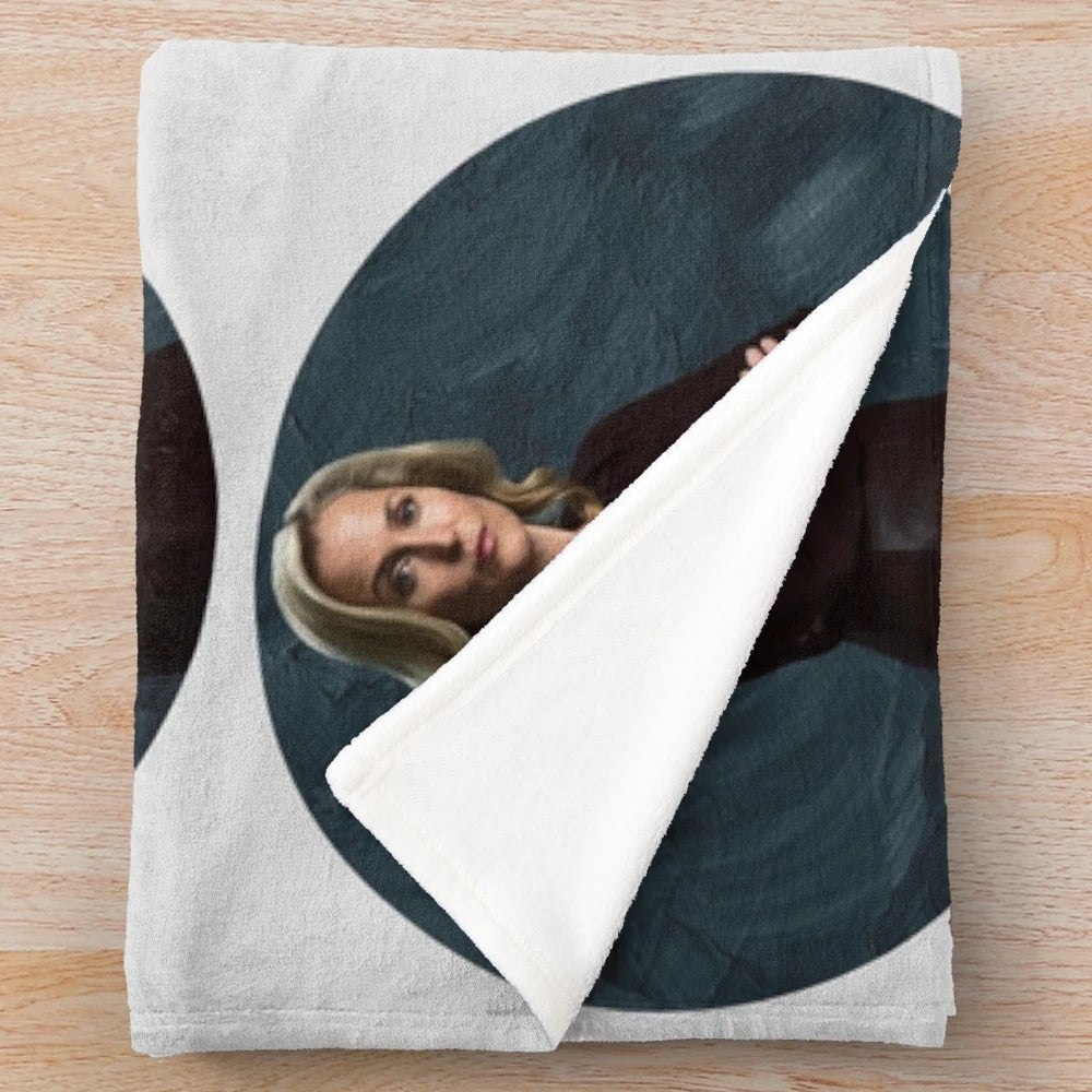 Plush blanket featuring Gillian Anderson character from The Fall TV show
