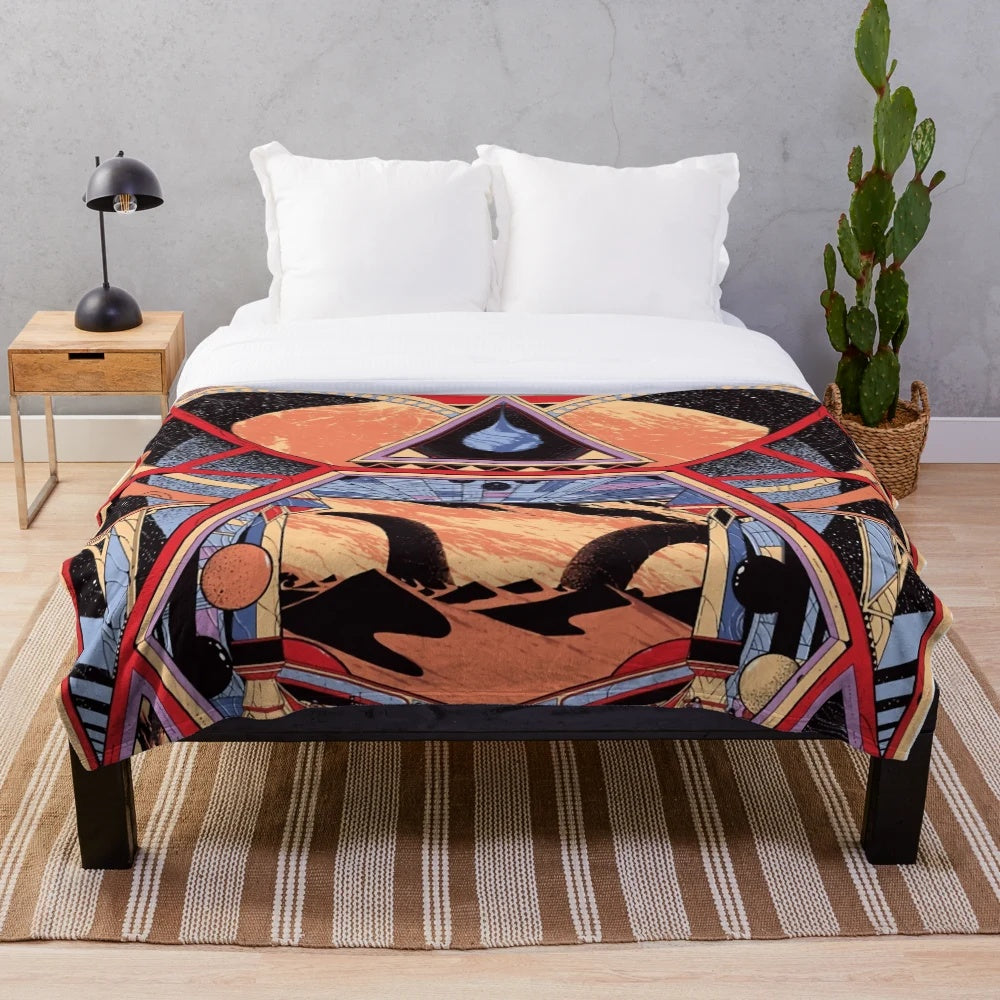 Plush blanket featuring Jodorowsky's Dune-inspired design
