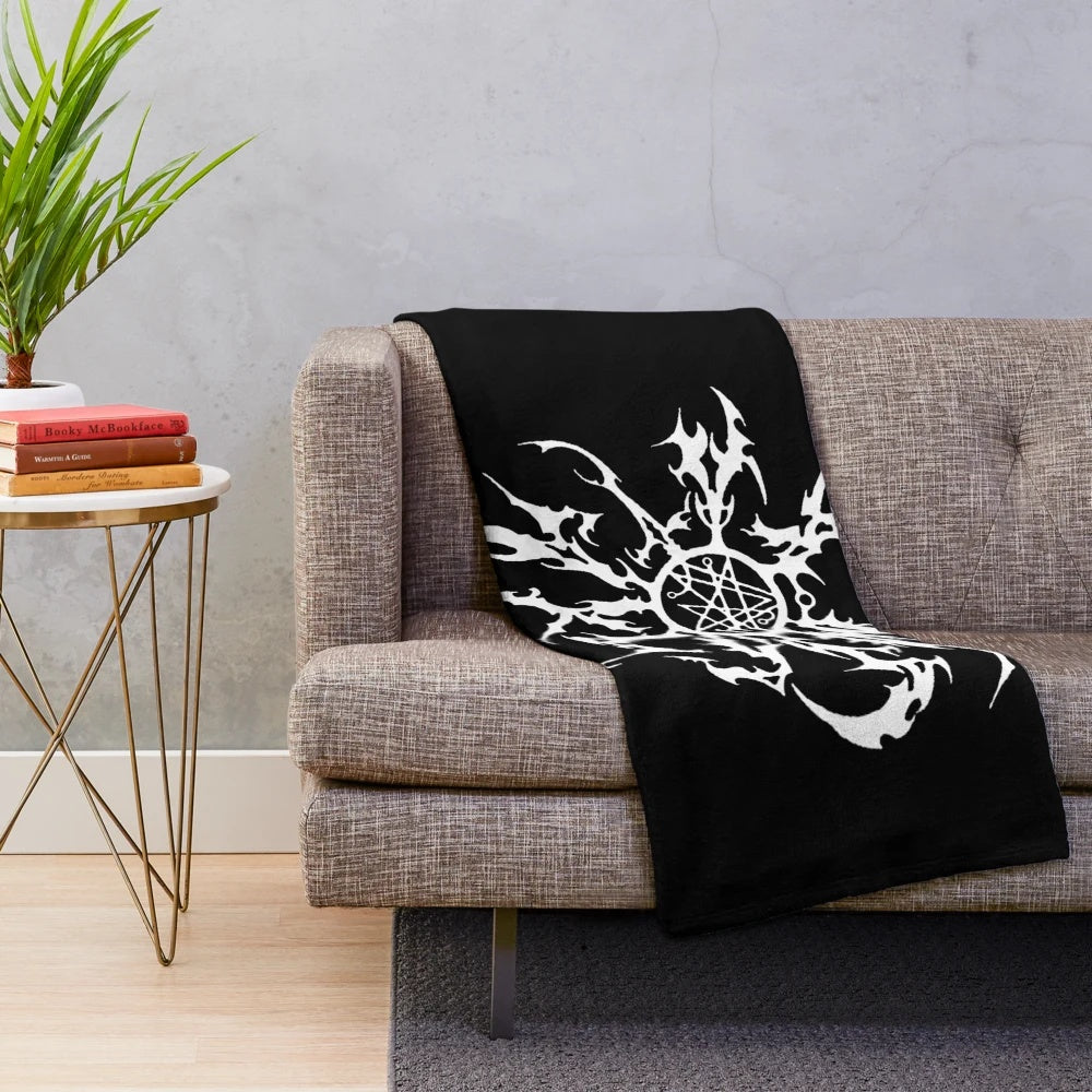 Plush blanket featuring Kataklysm metal band logo and artwork