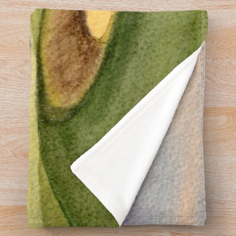 Plush blanket with painting of Kiawah Island Ocean Golf Course