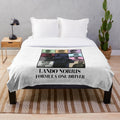 Plush blanket featuring Lando Norris and Taylor Swift's The Eras Tour design