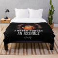Plush blanket inspired by Mel Gibson's Martin Riggs character from the Lethal Weapon movies
