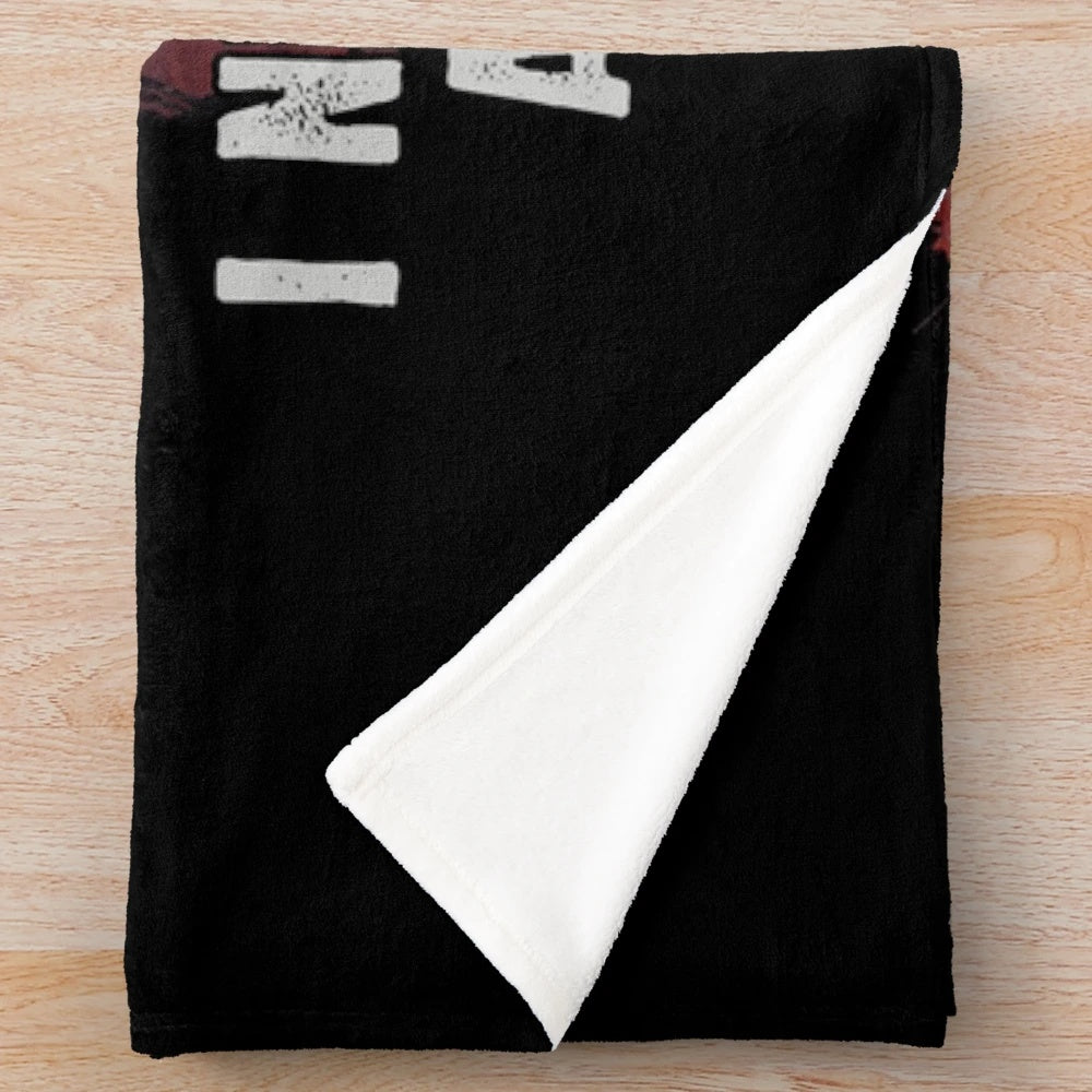 Plush blanket inspired by Mel Gibson's Martin Riggs character from the Lethal Weapon movies