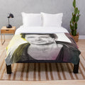 Plush Blanket Featuring Patrick Bruel, French Singer