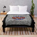 Plush blanket featuring the album cover art of the stoner sludge metal band Dragonaut