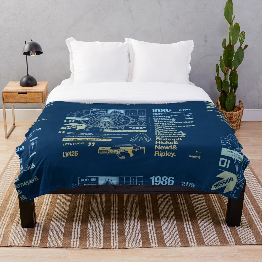 Plush Blanket Inspired by the Iconic Alien Movie