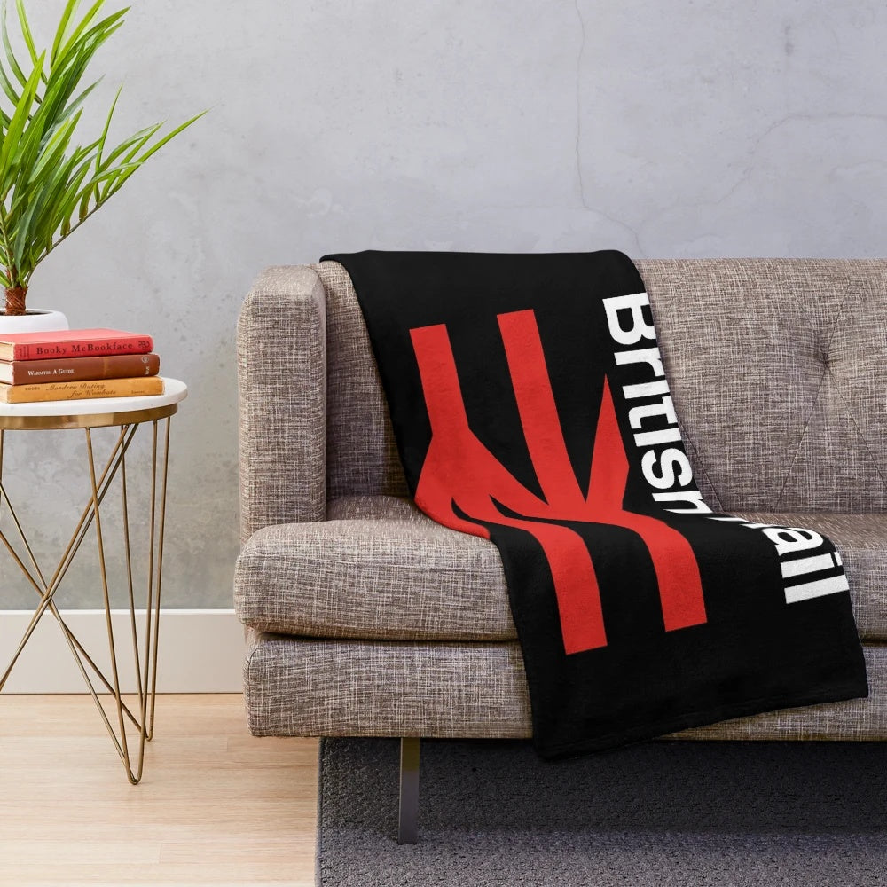Cozy British Rail-Inspired Plush Blanket