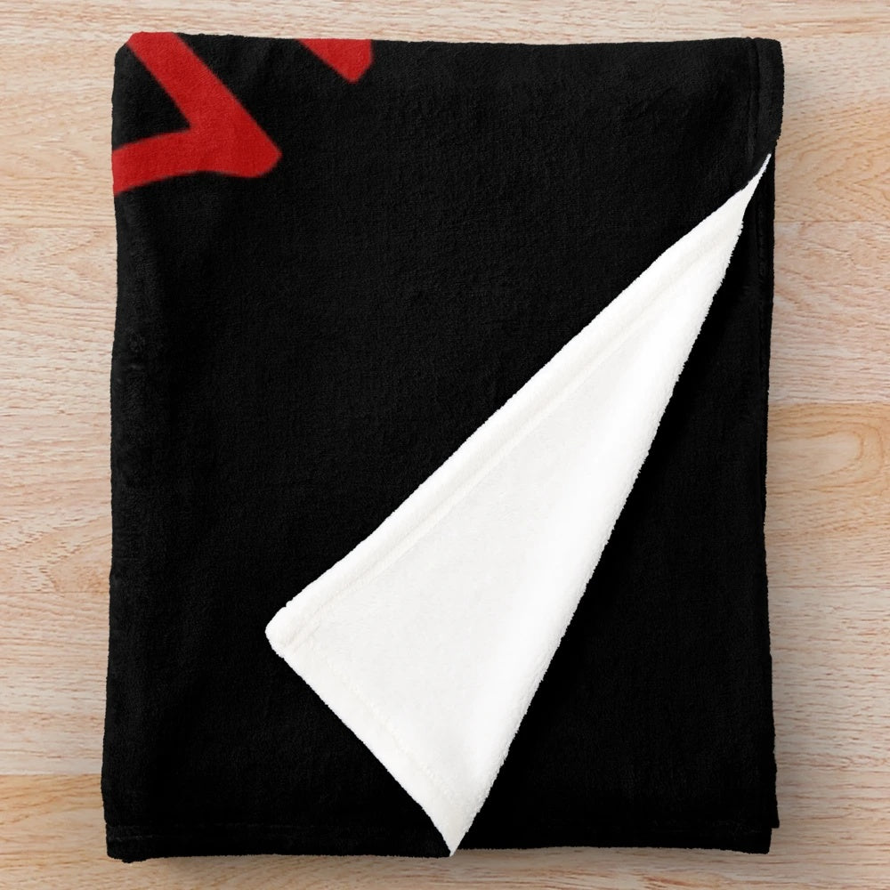 Plush blanket with Chicago Fire Department design
