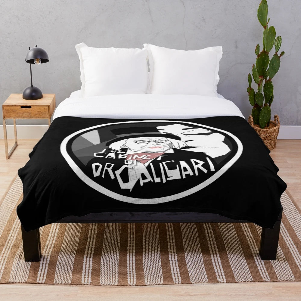 Plush blanket featuring the classic horror film "The Cabinet of Dr. Caligari