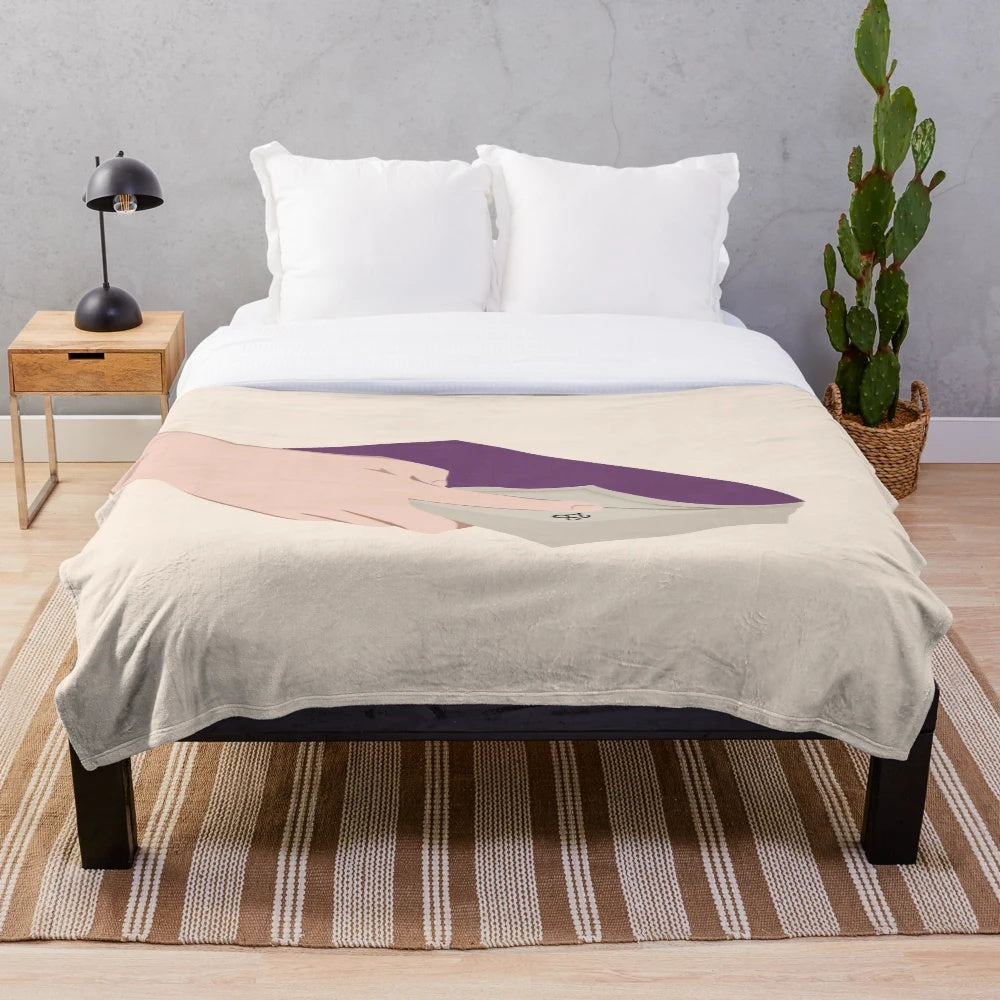 Cozy plush blanket featuring imagery from the film "Page 28 (PoaLoF)