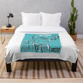 Plush blanket featuring the work of acclaimed Brazilian filmmaker Walter Salles