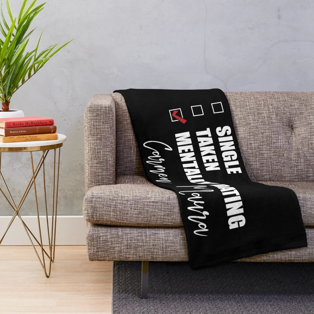 Plush blanket featuring the iconic actress Carmen Maura from Spanish cinema