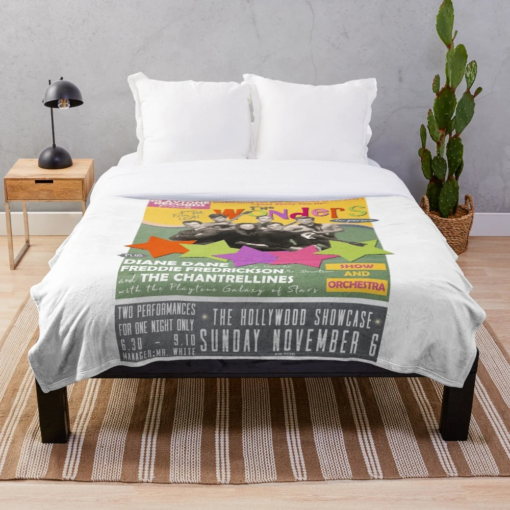Plush blanket inspired by the hit 90s film "That Thing You Do