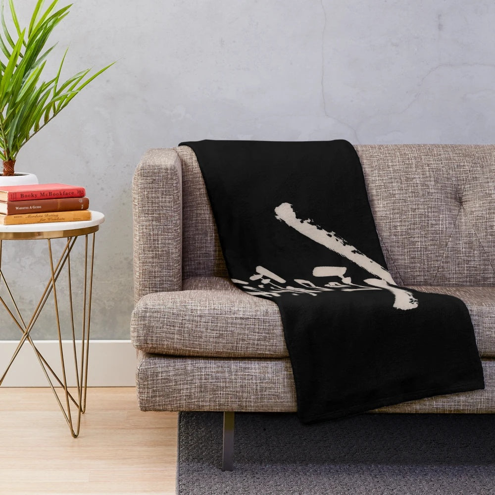Plush blanket depicting a scene from the influential Japanese film "The Human Condition