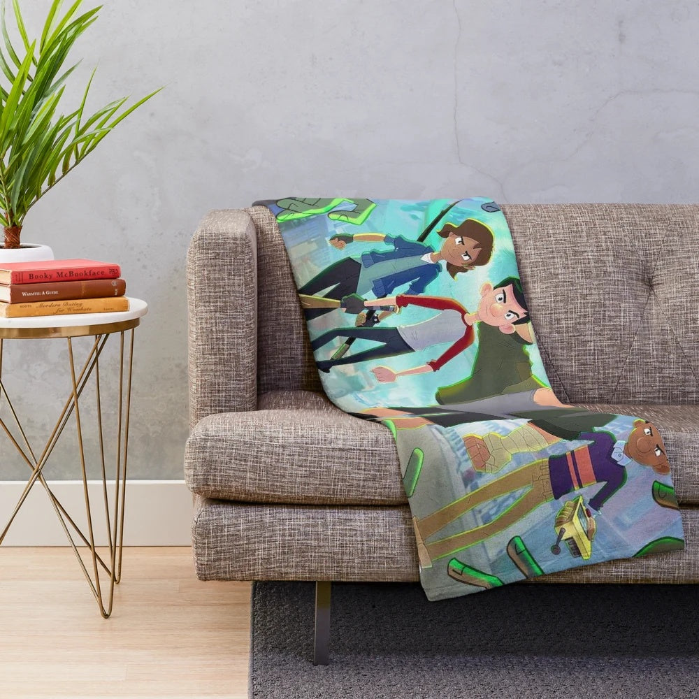 Plush blanket inspired by the popular children's book series The Last Kids on Earth