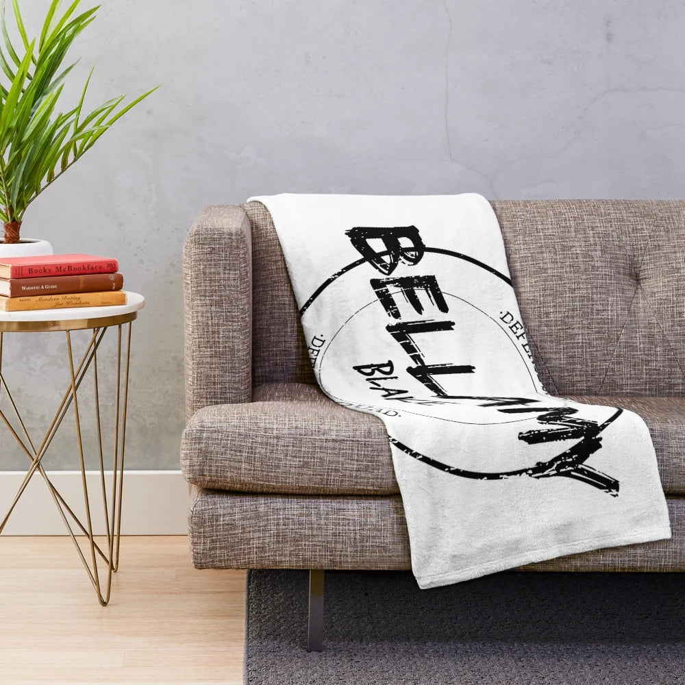 Plush blanket featuring an artistic design inspired by the character Bellamy Blake from the sci-fi series "The 100