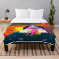 The Midnight Gospel Clancy Plush Blanket featuring abstract, trippy design