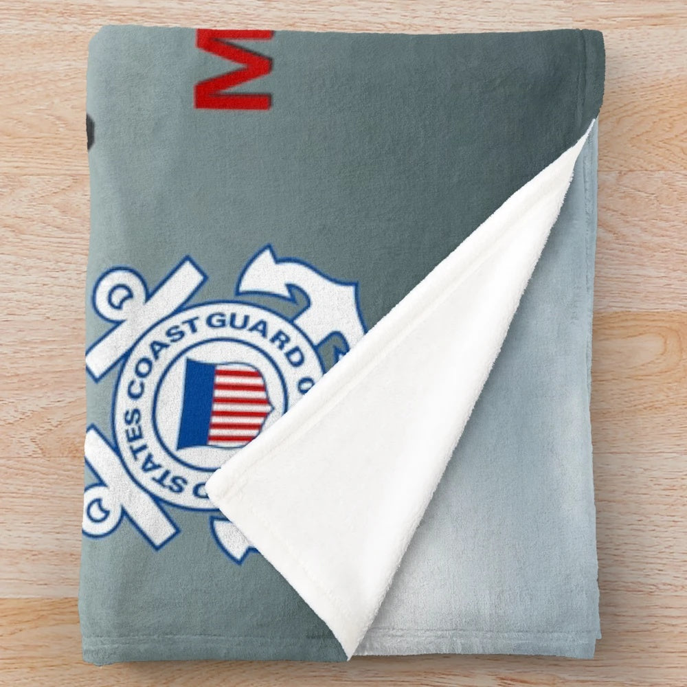 Plush blanket featuring the USCG MH-60 Jayhawk helicopter