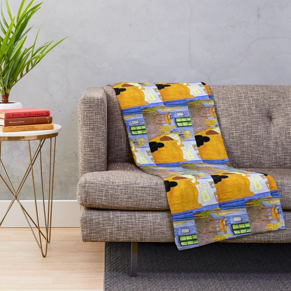 Plush blanket featuring Van Gogh's famous painting of his bedroom in Arles, France