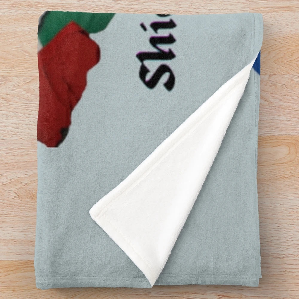 Plush blanket with text "Stop the War - Shield the children