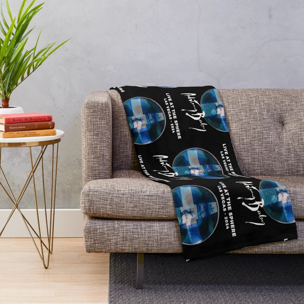 Plush blanket featuring U2 2024 Live Sphere Vegas concert design