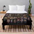 Plush blanket featuring portraits of 46 US presidents