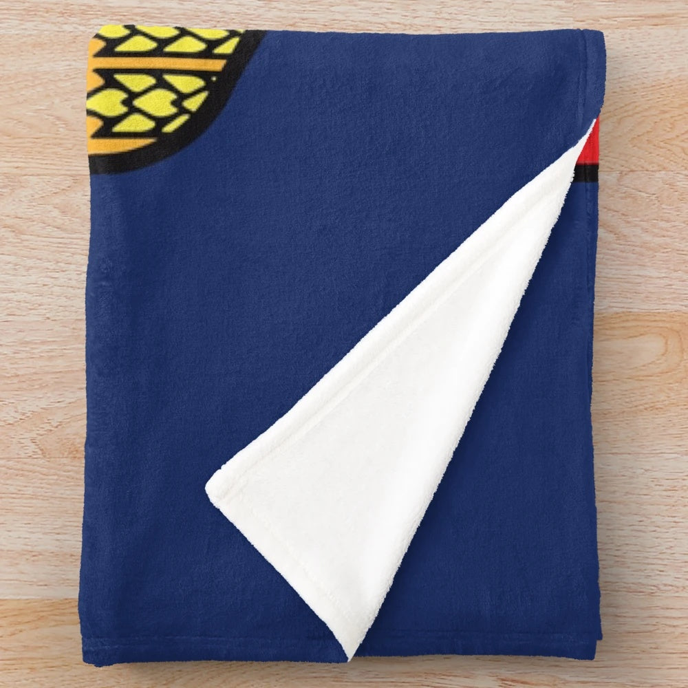 Plush Blanket featuring the Alberta provincial flag design