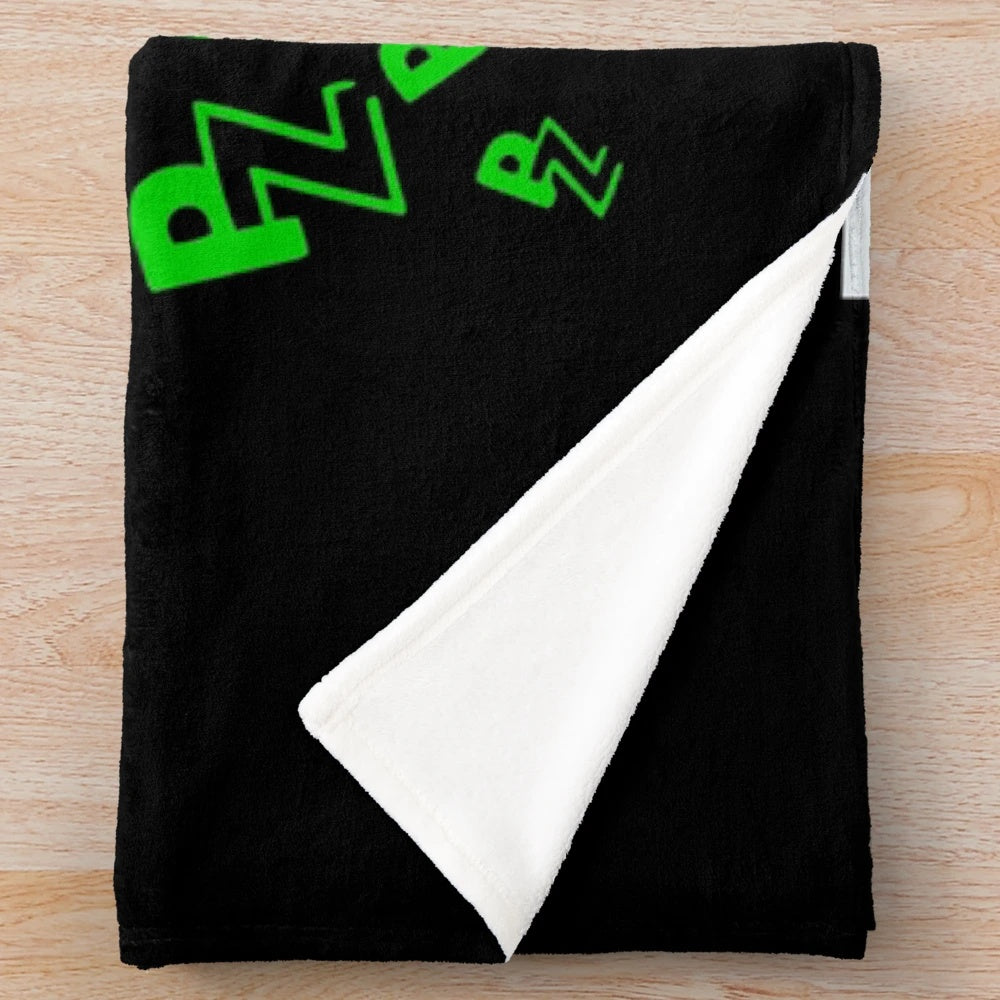 Plush blanket with anonymous mask design, perfect for coding and gaming enthusiasts