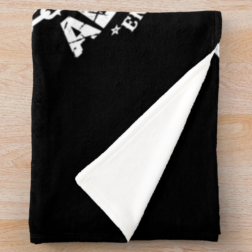 Asking Alexandria-inspired plush blanket with devil tentacle skull design