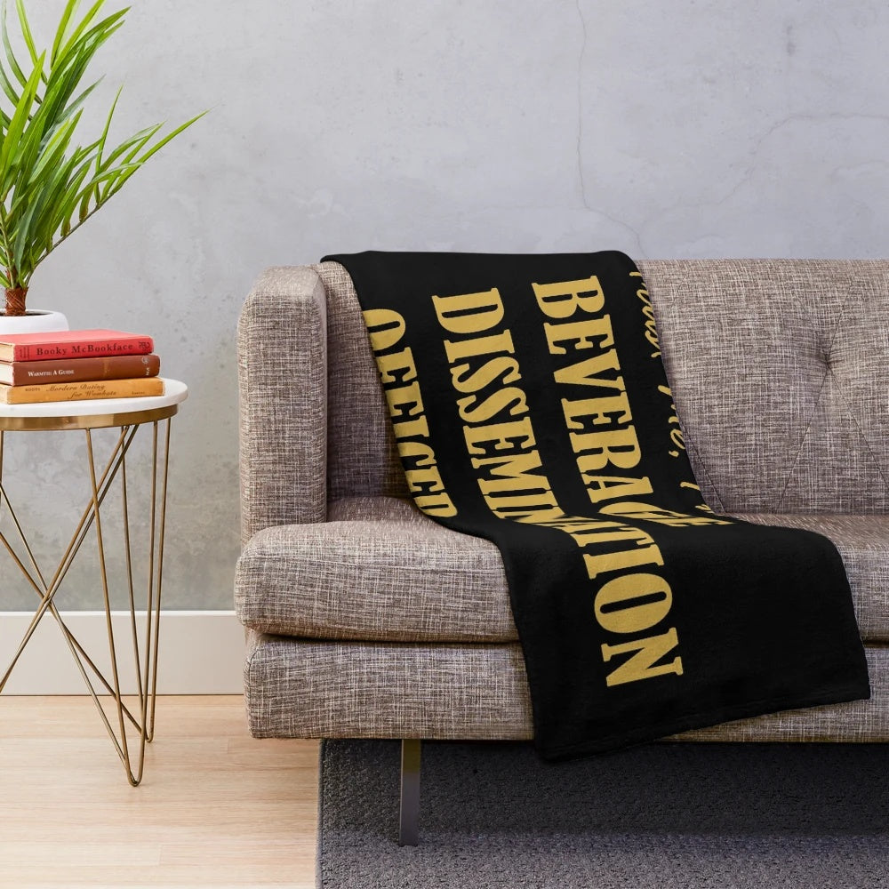 Plush blanket with cool bartender profession graphics