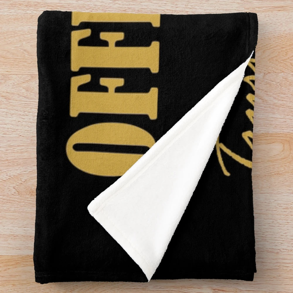 Plush blanket with cool bartender profession graphics