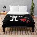 Plush blanket featuring the Blackbeard flag design from the TV series Our Flag Means Death