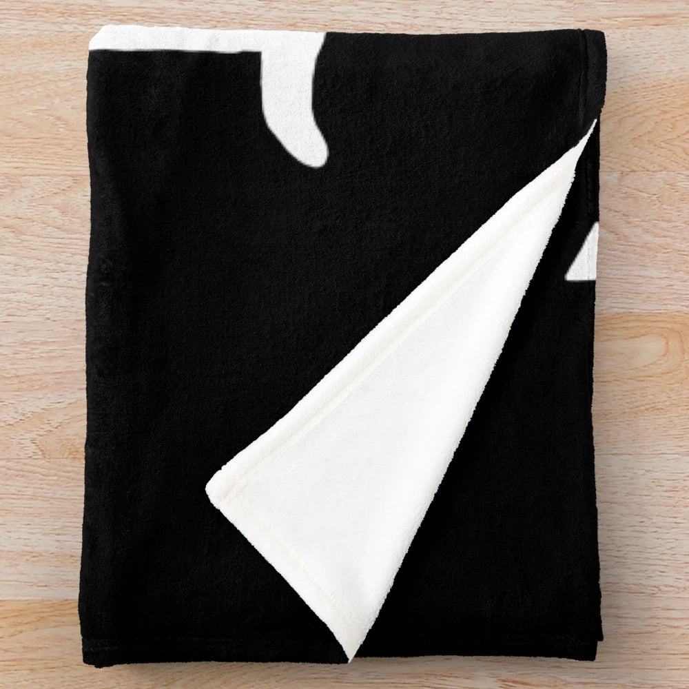 Plush blanket featuring the Blackbeard flag design from the TV series Our Flag Means Death