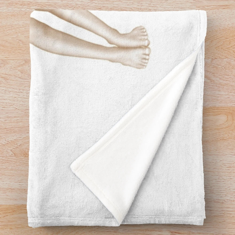 Plush blanket with a semi-realistic illustration of a female character in an artistic, fantasy-inspired style