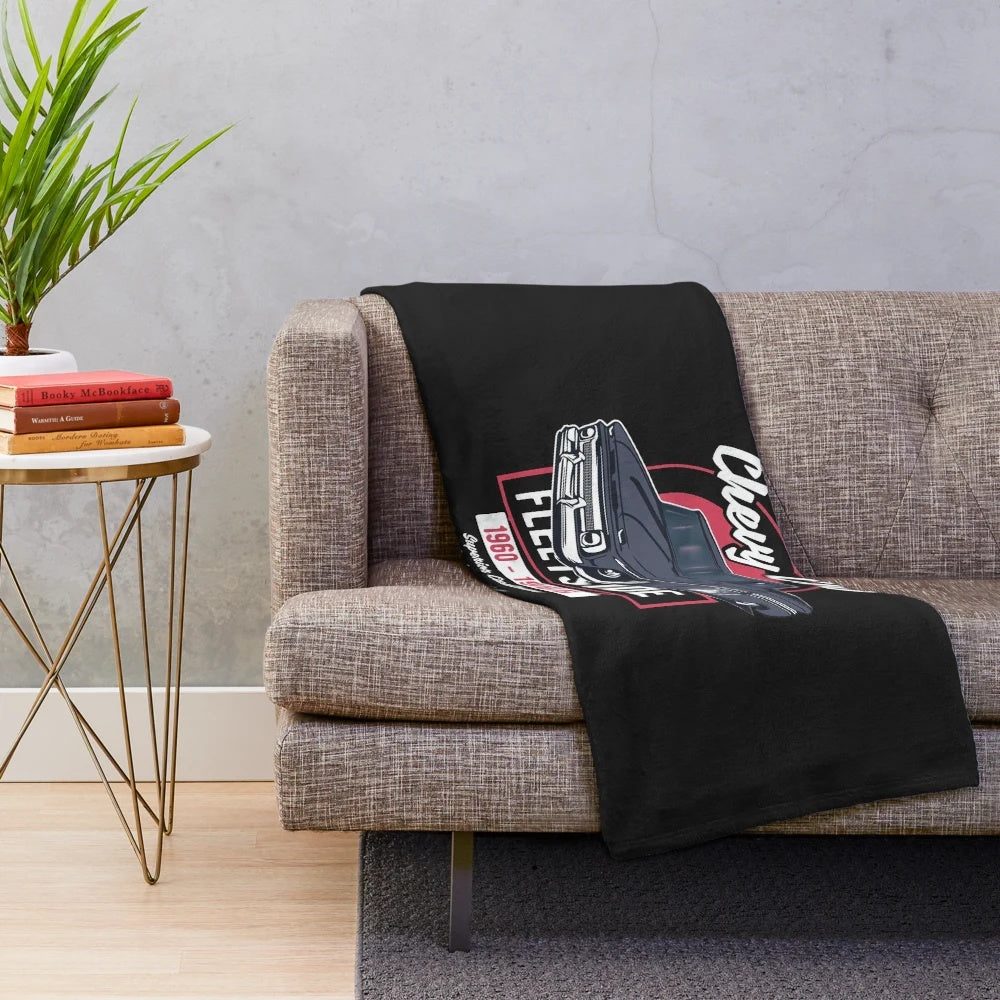 Chevy C10 classic truck plush blanket