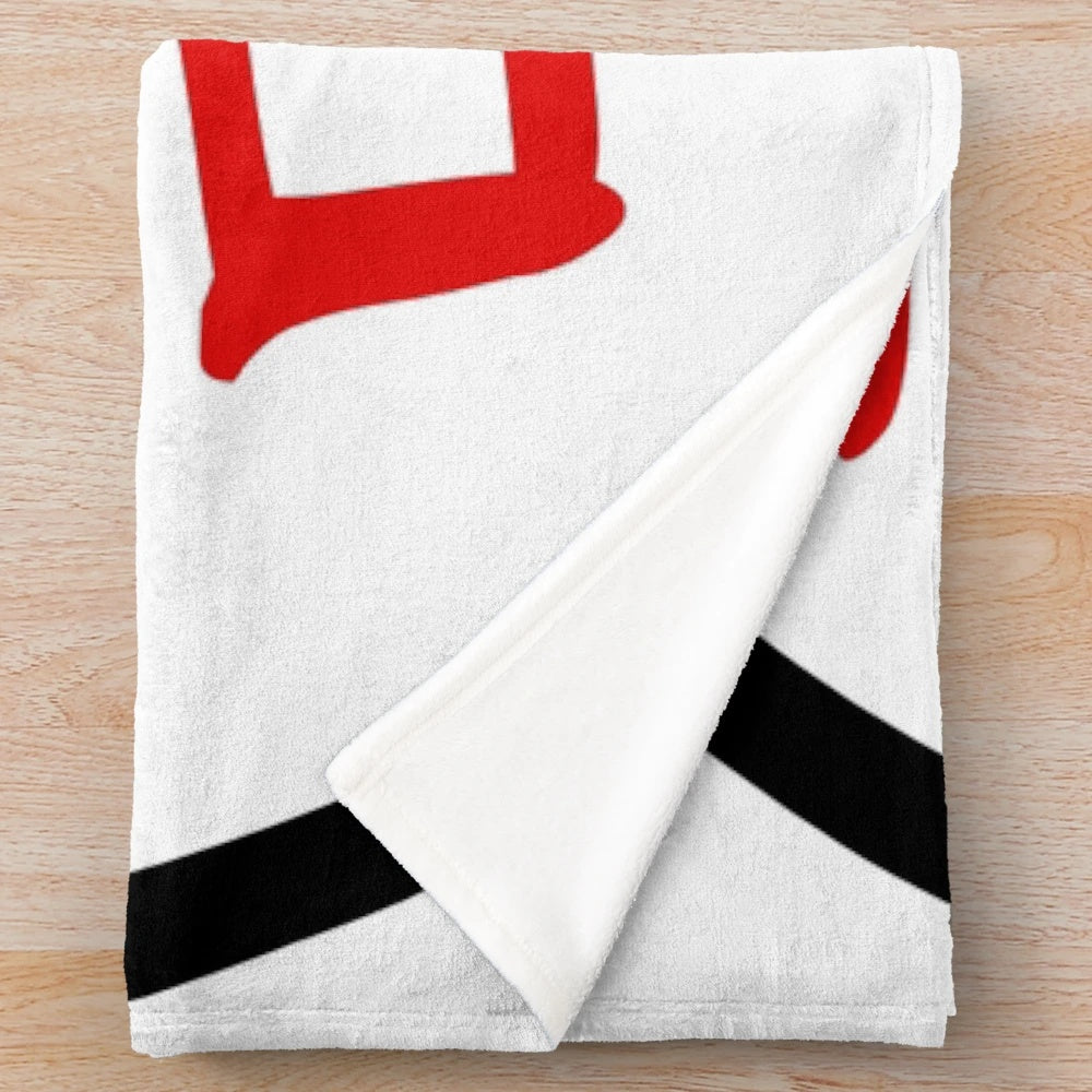 Plush blanket with the Chinese character 囍 representing wedding celebrations
