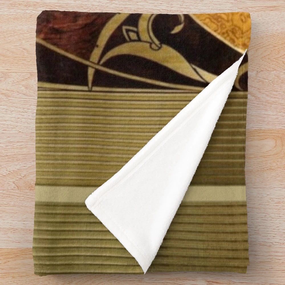 Plush blanket featuring the iconic Art Deco elevator doors of the Chrysler Building in New York City
