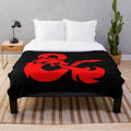 Dungeons & Dragons logo plush blanket