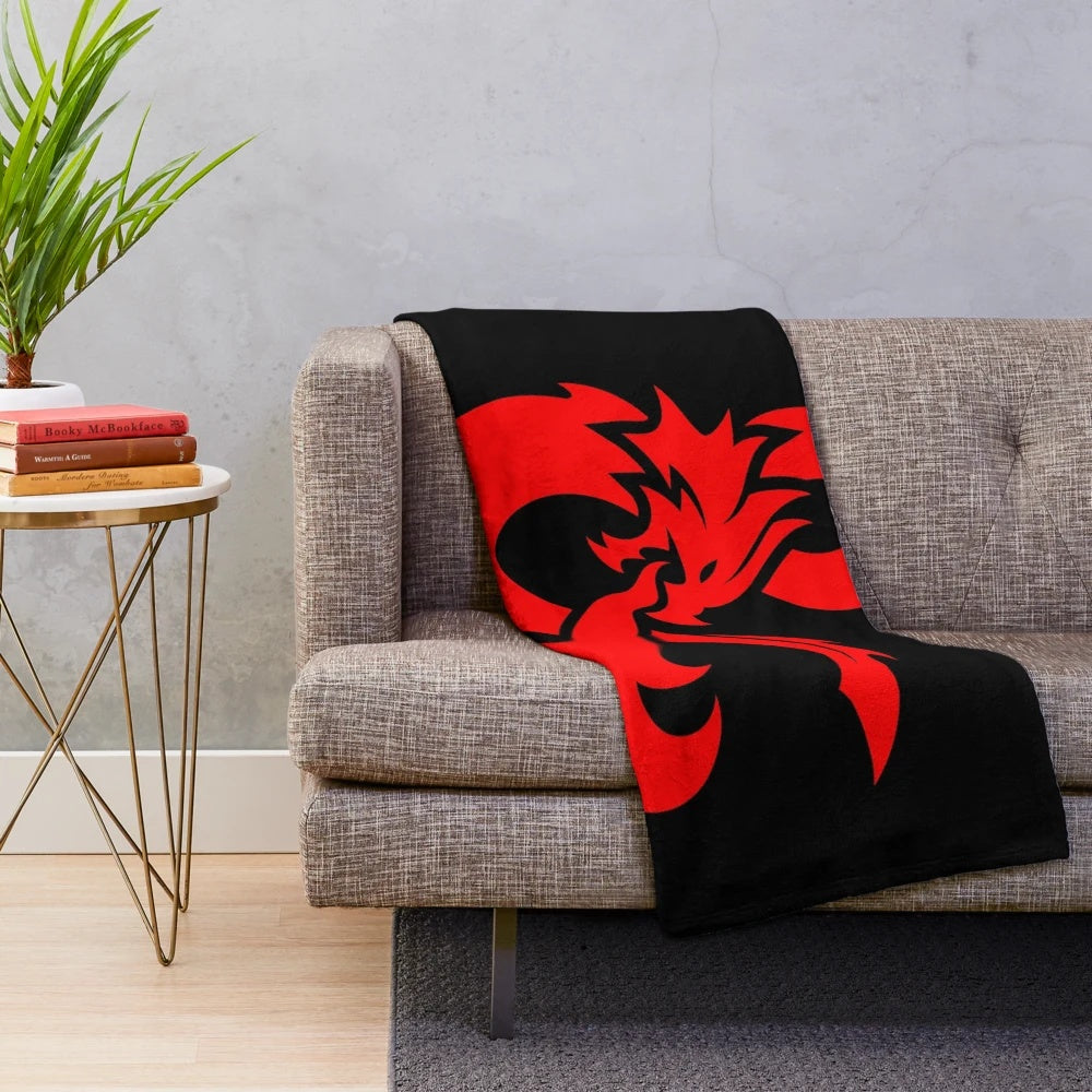Dungeons & Dragons logo plush blanket