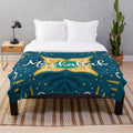Plush blanket with 'God Willed It' Arabic calligraphy design