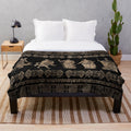 Plush blanket featuring ancient Greek gods and meander pattern
