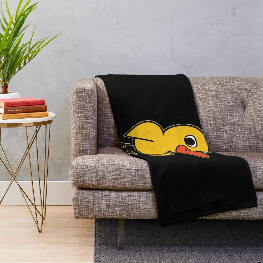 Cozy plush blanket with a funny duck design inspired by the popular 'Got Any Grapes?' internet song