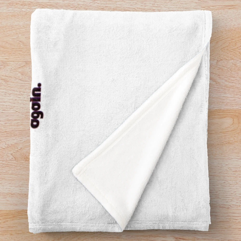 Plush blanket featuring the "Ah Shit Here We Go Again" meme from the Grand Theft Auto video game series