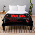 Plush blanket featuring Adrian Monk quotes