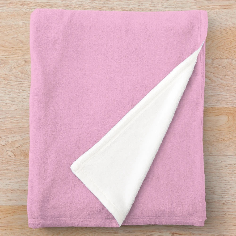 Plush blanket featuring the iconic 'That's Hot' text print in a pink and girly design