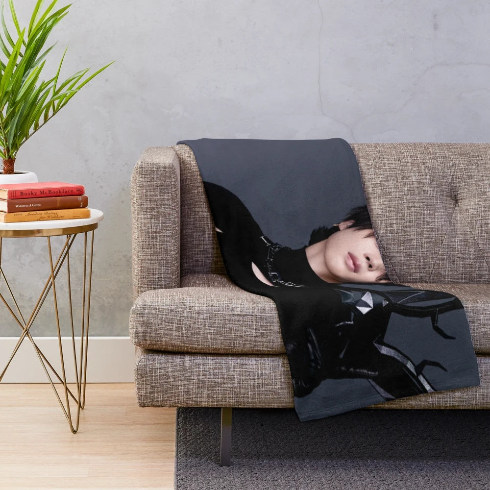 Plush blanket featuring BTS Jimin's 'ID: Chaos' concept photo