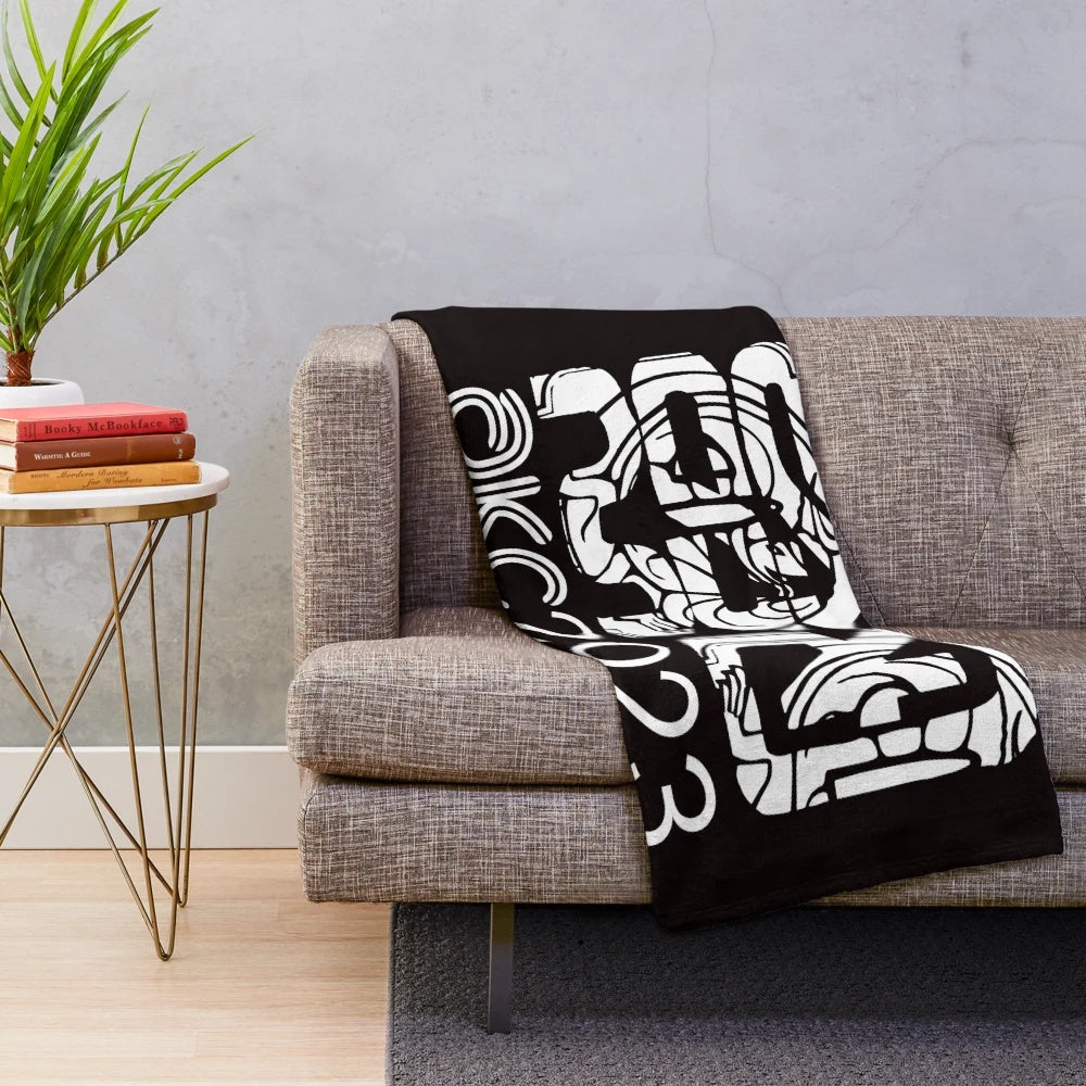 Plush blanket featuring a design inspired by kendo and Australian martial arts culture